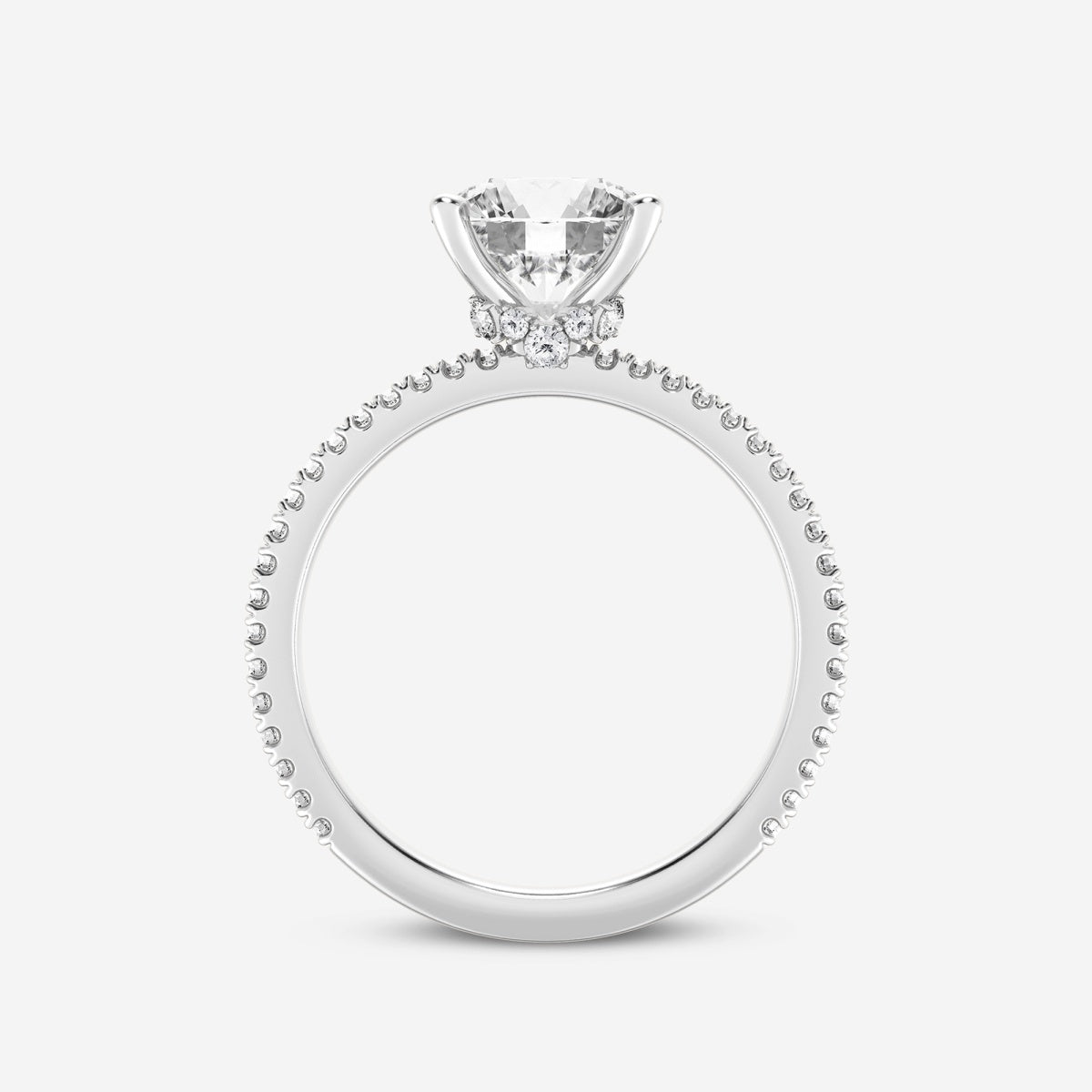 Eliana - Draping Hidden Halo Engagement Ring