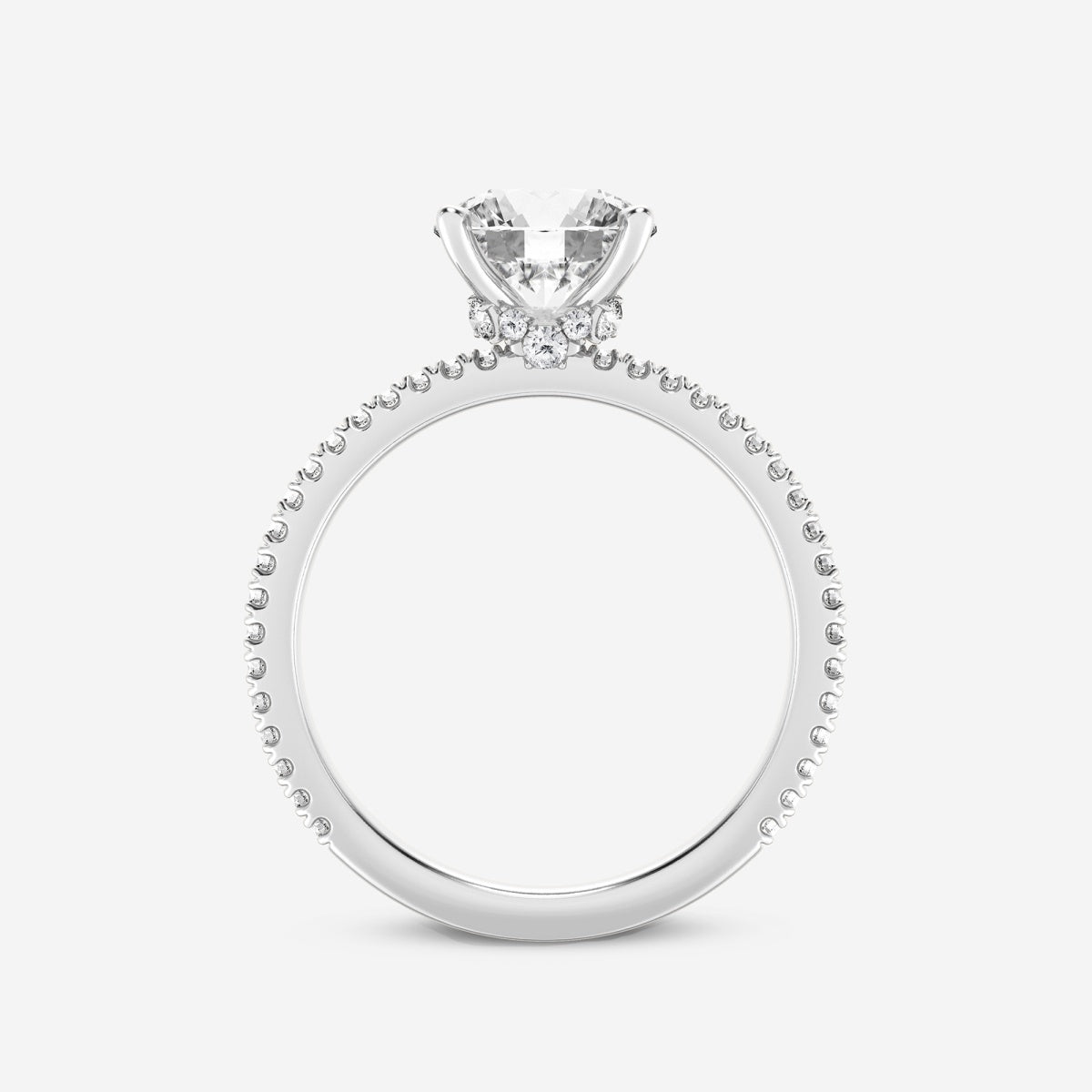 Eliana - Draping Hidden Halo Engagement Ring