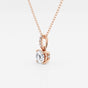 Elise - Elegant Hidden Halo Pendant Necklaces