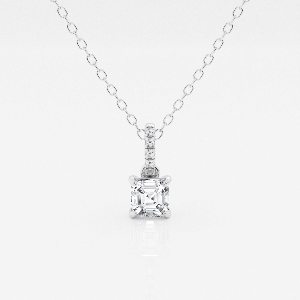 Elise - Elegant Hidden Halo Pendant Necklaces