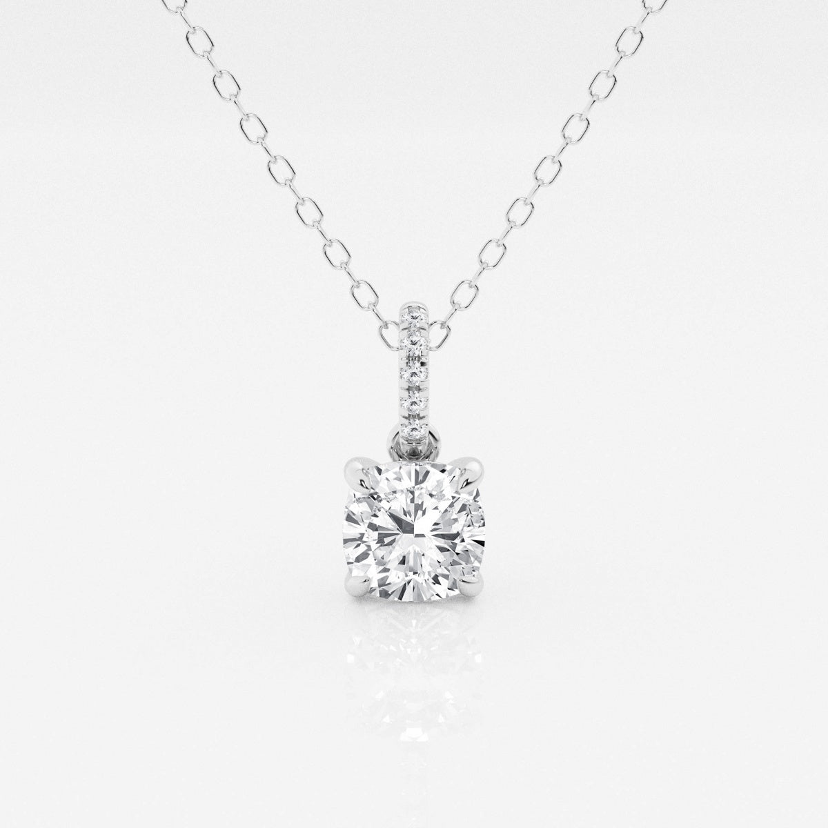 Elise - Elegant Hidden Halo Pendant Necklaces