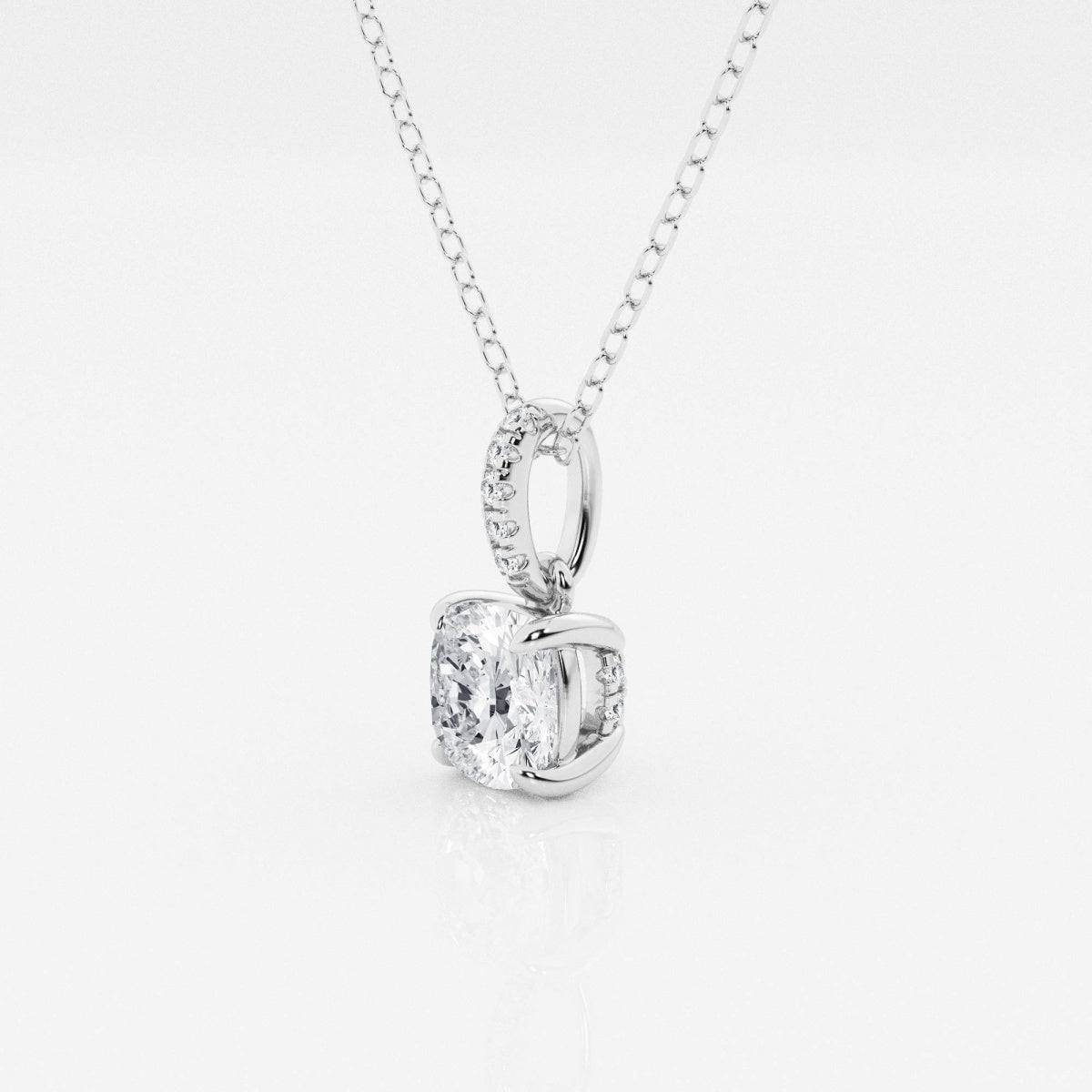 Elise - Elegant Hidden Halo Pendant Necklaces