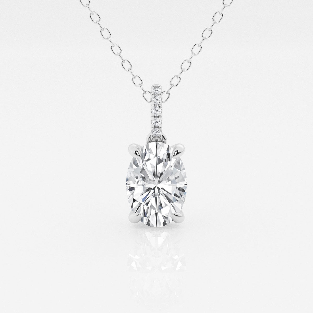 Elise - Elegant Hidden Halo Pendant Necklaces