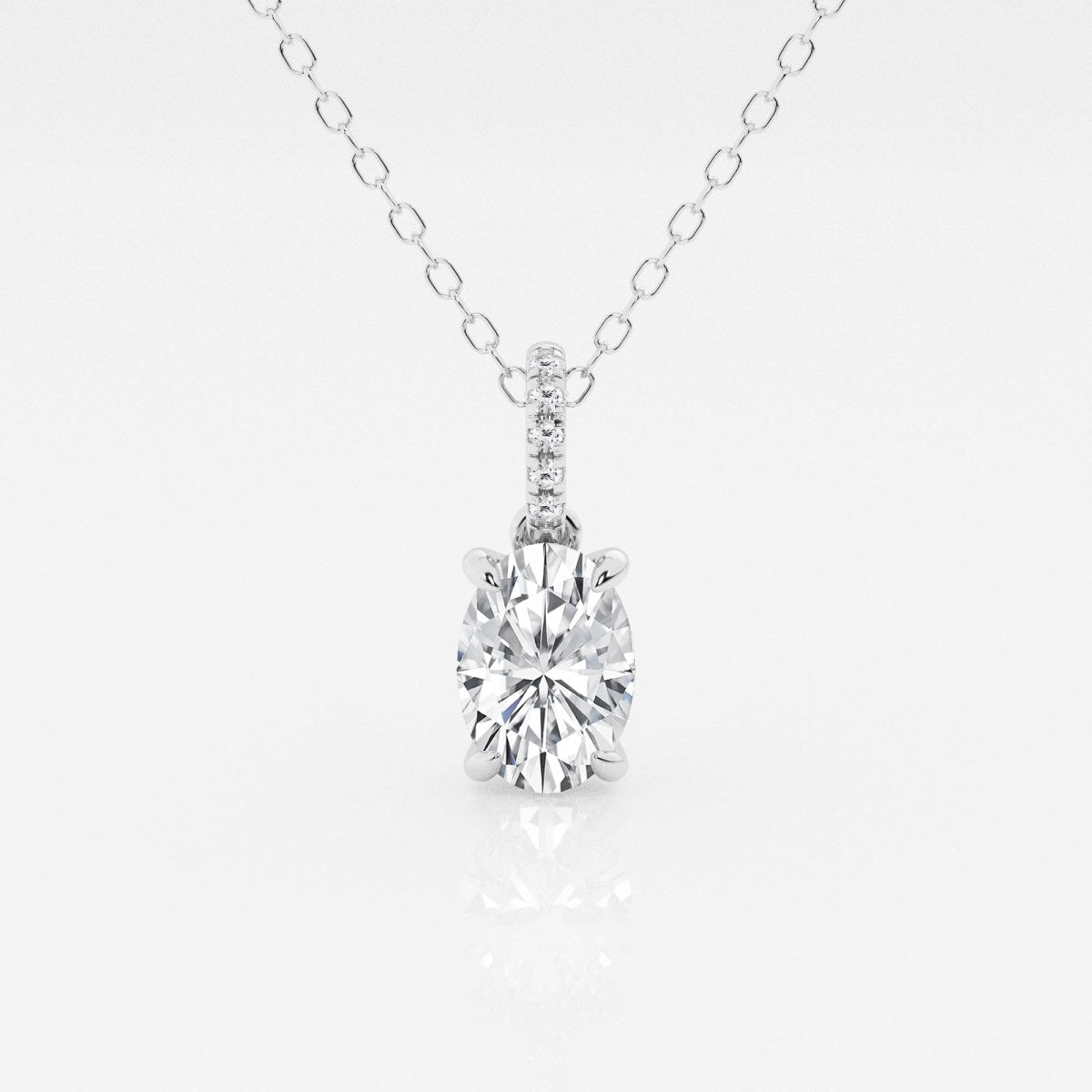 Elise - Elegant Hidden Halo Pendant Necklaces