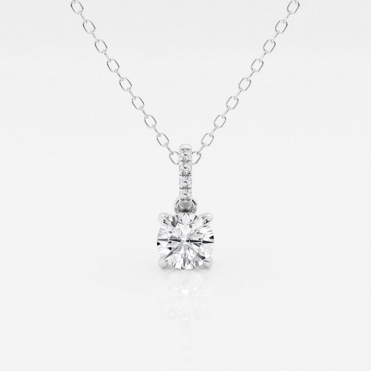 Elise - Elegant Hidden Halo Pendant Necklaces