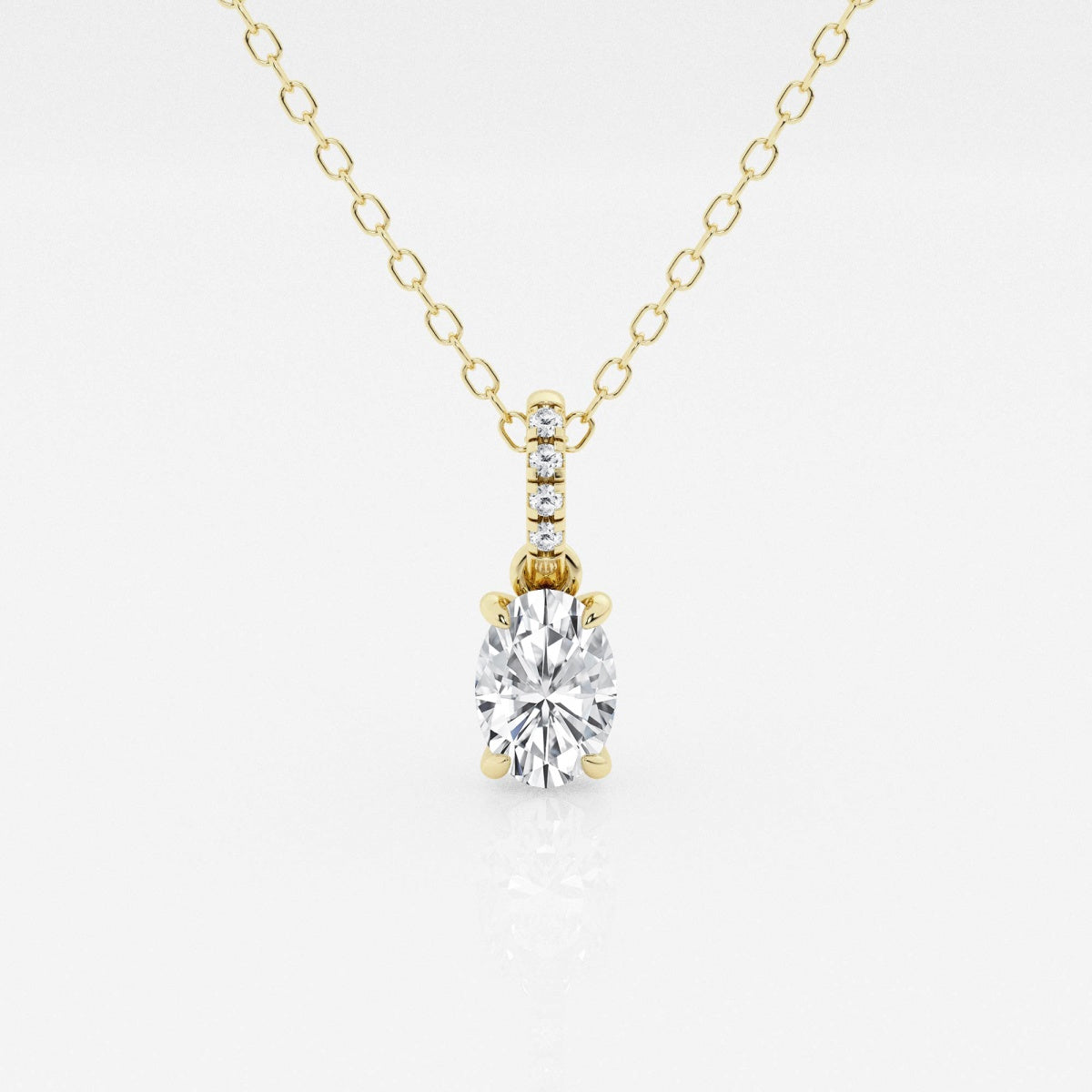 Elise - Elegant Hidden Halo Pendant Necklaces