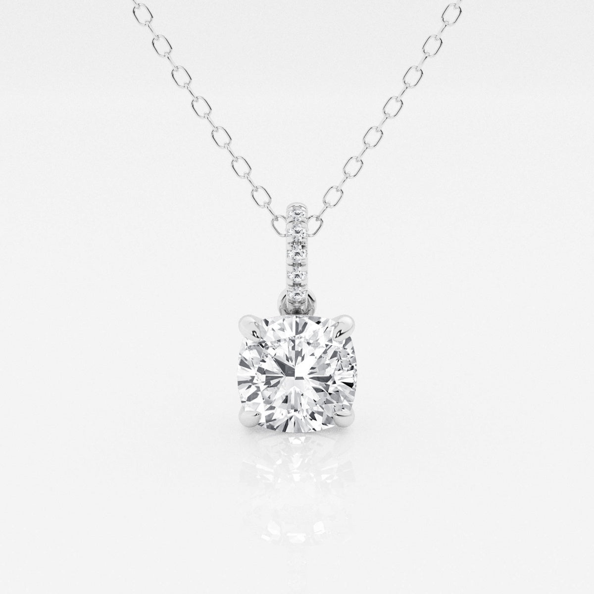 Elise - Elegant Hidden Halo Pendant Necklaces