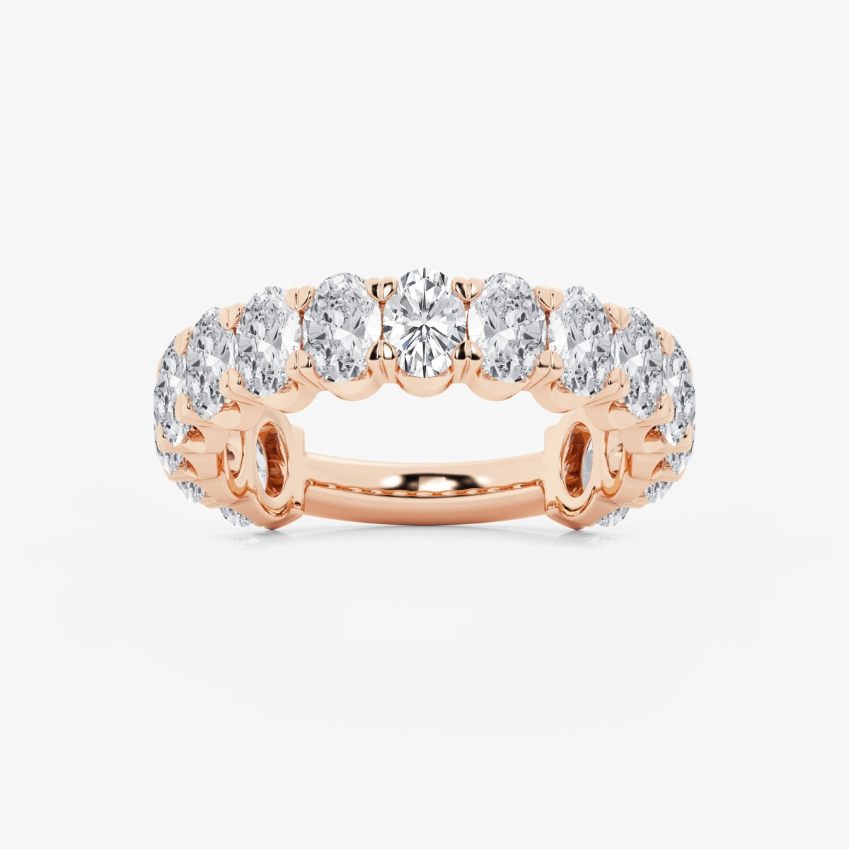 Elise - Three-Quarter Eternity Band Wedding Ring