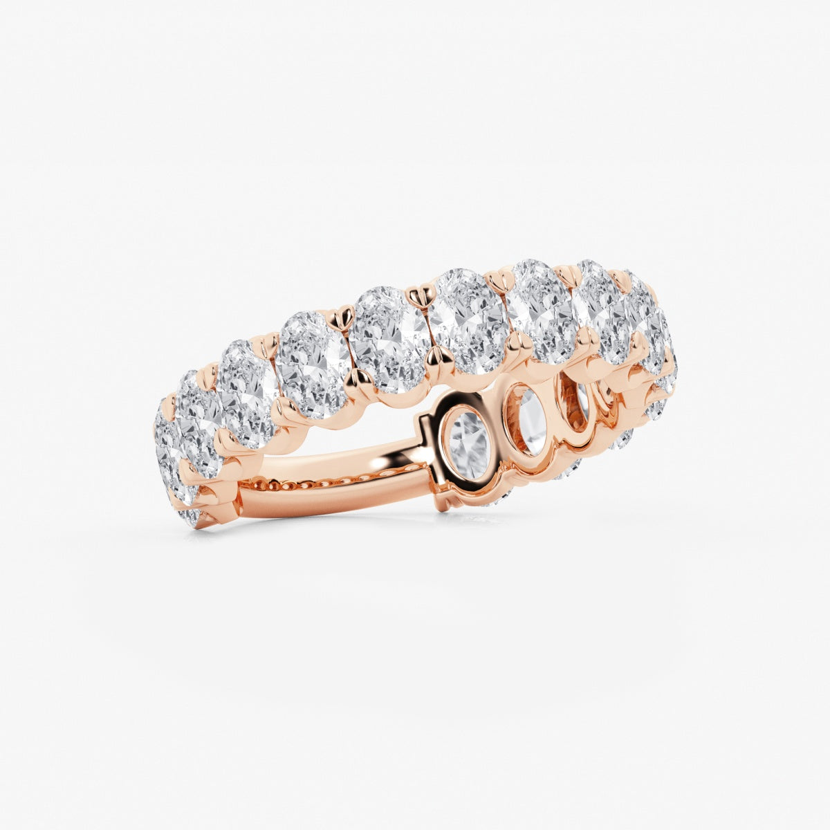 Elise - Three-Quarter Eternity Band Wedding Ring