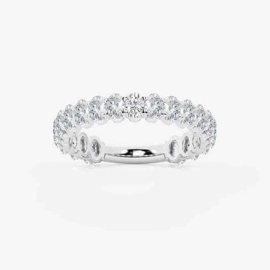 Elise - Three-Quarter Eternity Band Wedding Ring