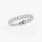 Elise - Three-Quarter Eternity Band Wedding Ring