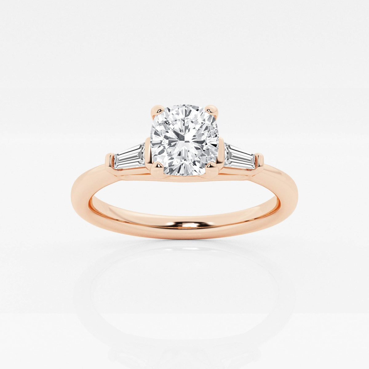 Eliza - Tapered Baguette Accents Engagement Ring