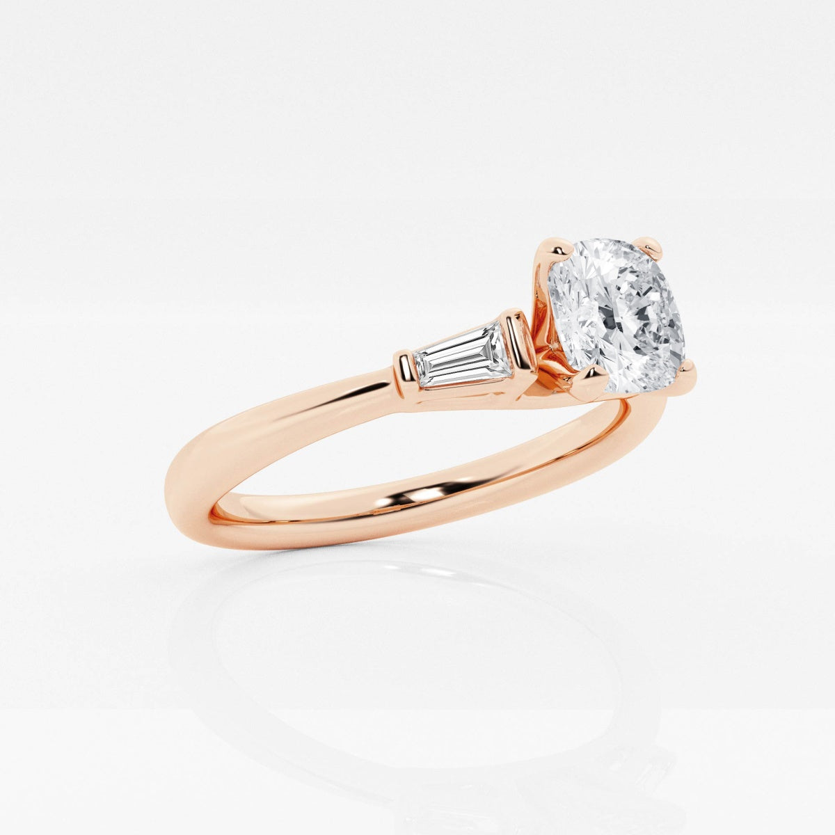 Eliza - Tapered Baguette Accents Engagement Ring