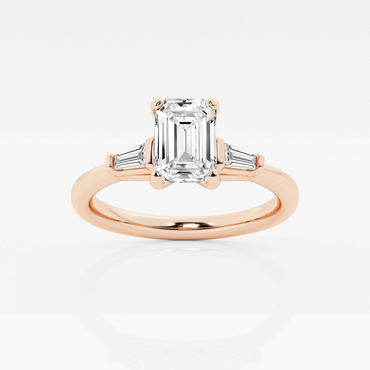 Eliza - Tapered Baguette Accents Engagement Ring