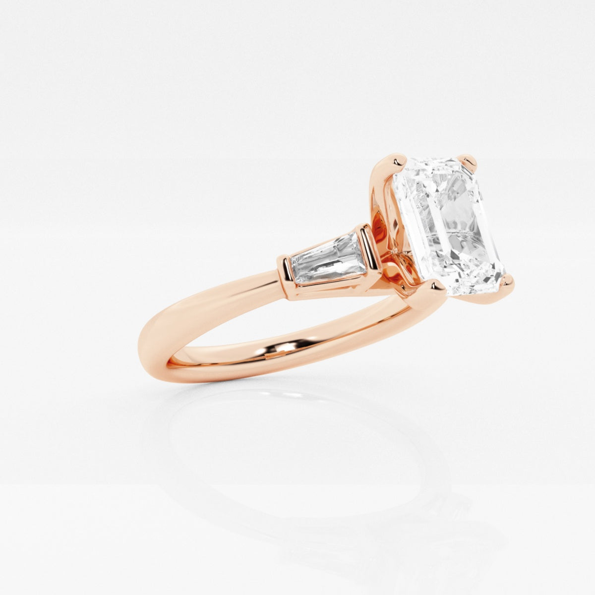 Eliza - Tapered Baguette Accents Engagement Ring