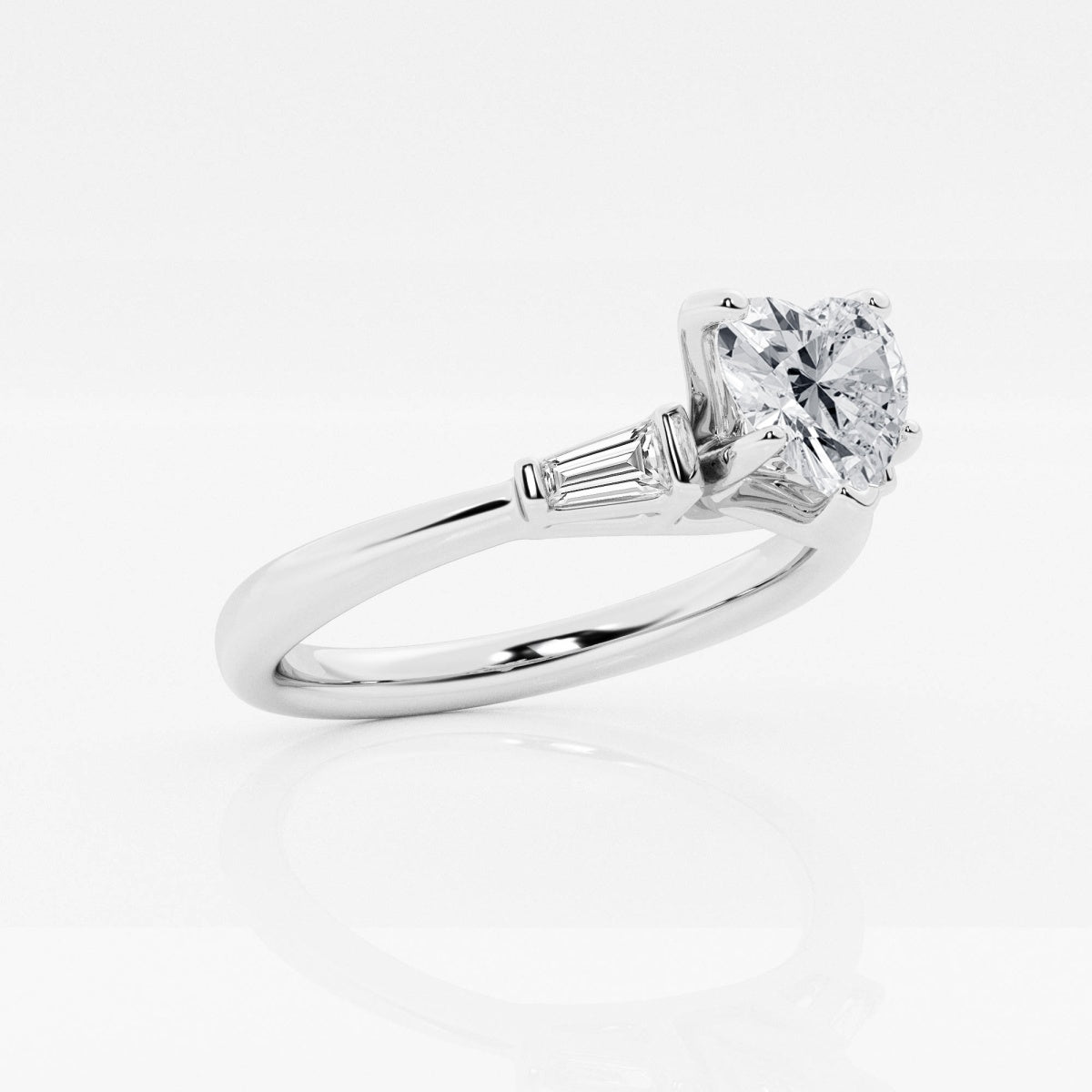 Eliza - Tapered Baguette Accents Engagement Ring