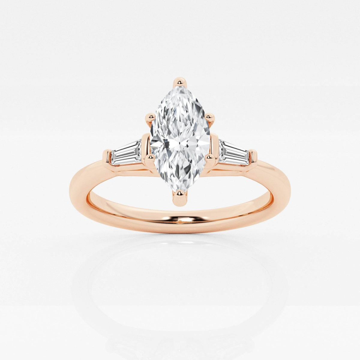 Eliza - Tapered Baguette Accents Engagement Ring