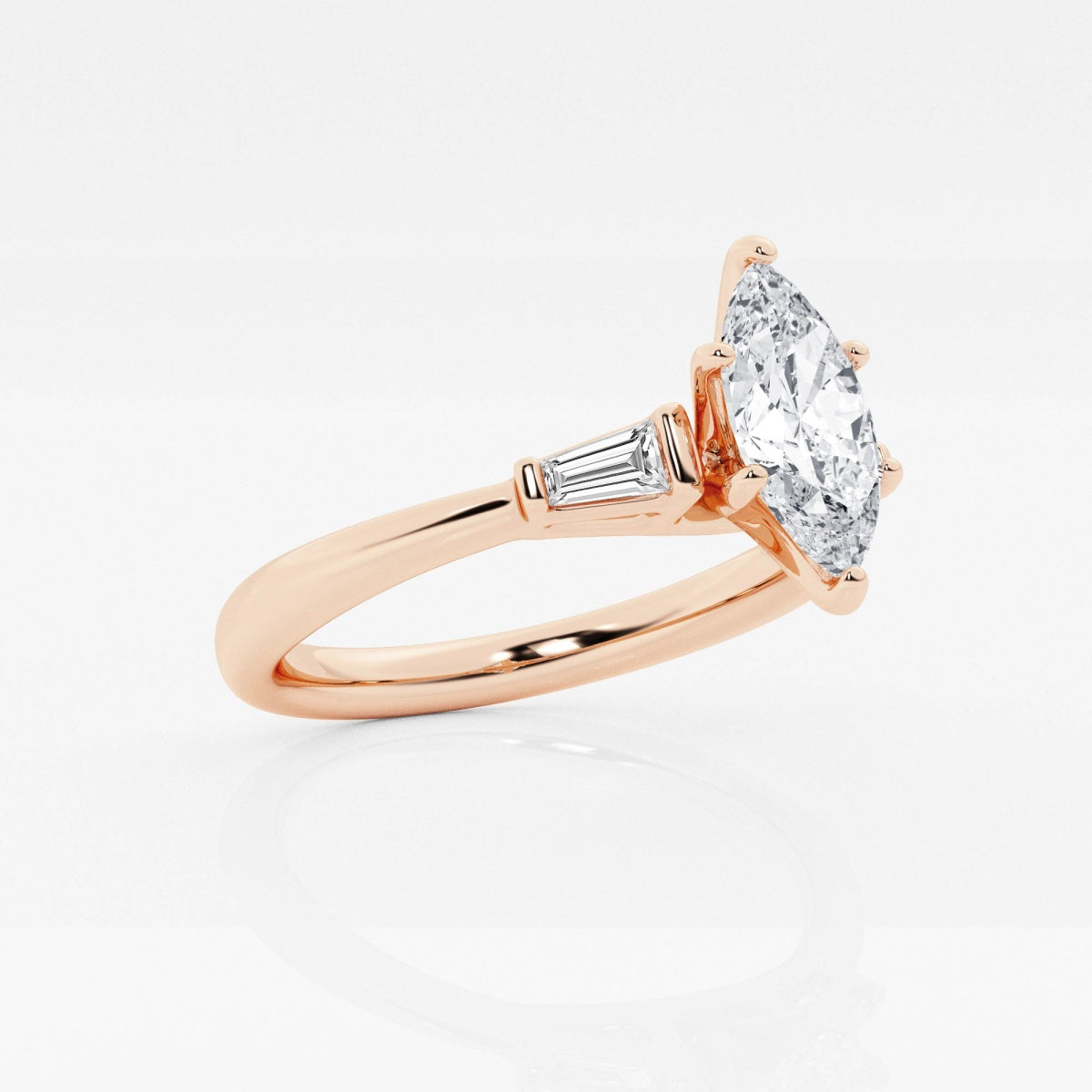 Eliza - Tapered Baguette Accents Engagement Ring