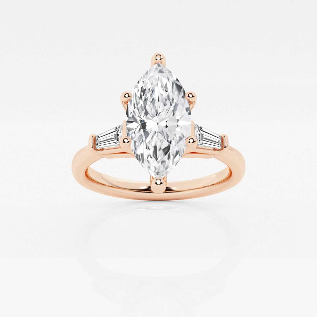 Eliza - Tapered Baguette Accents Engagement Ring