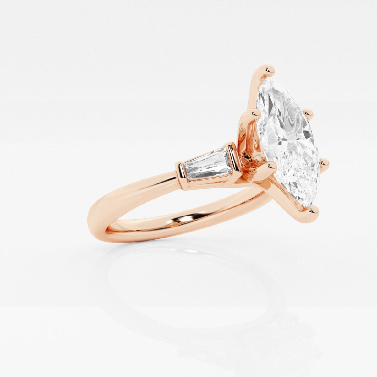 Eliza - Tapered Baguette Accents Engagement Ring