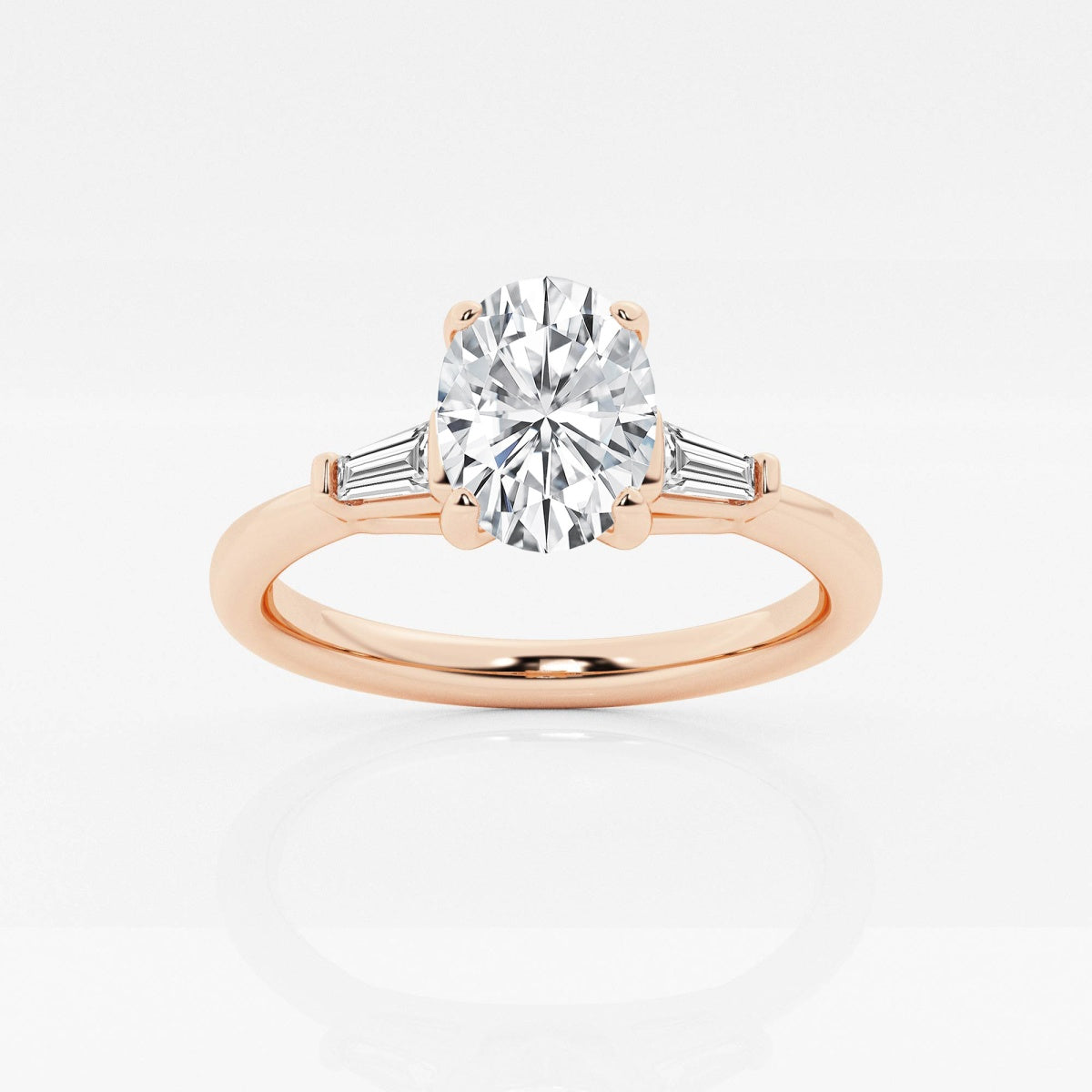 Eliza - Tapered Baguette Accents Engagement Ring