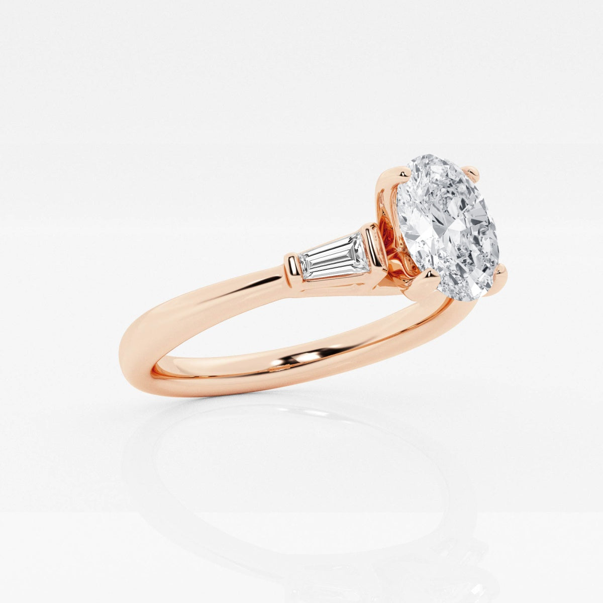 Eliza - Tapered Baguette Accents Engagement Ring