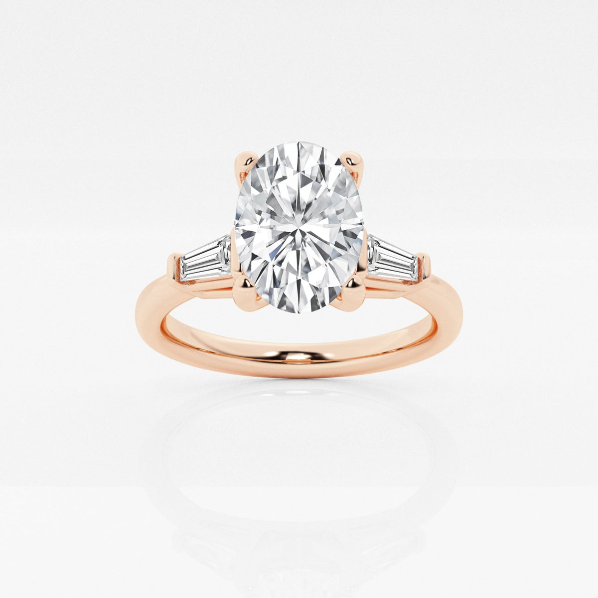 Eliza - Tapered Baguette Accents Engagement Ring