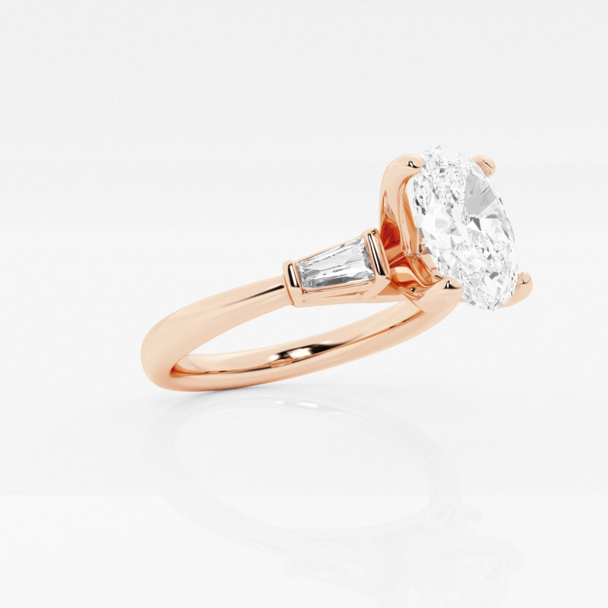 Eliza - Tapered Baguette Accents Engagement Ring