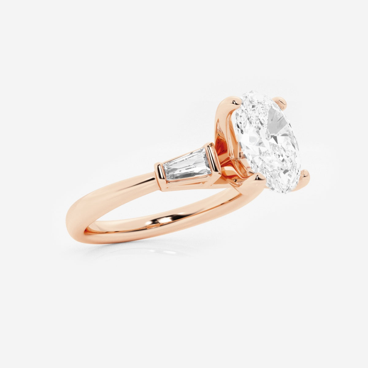 Eliza - Tapered Baguette Accents Engagement Ring