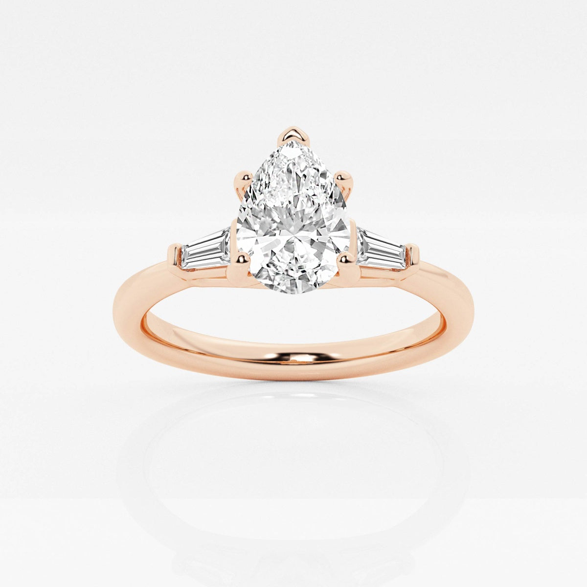 Eliza - Tapered Baguette Accents Engagement Ring