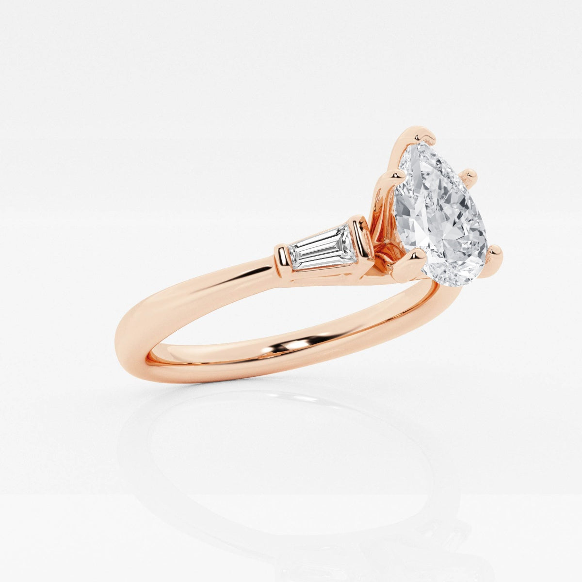 Eliza - Tapered Baguette Accents Engagement Ring