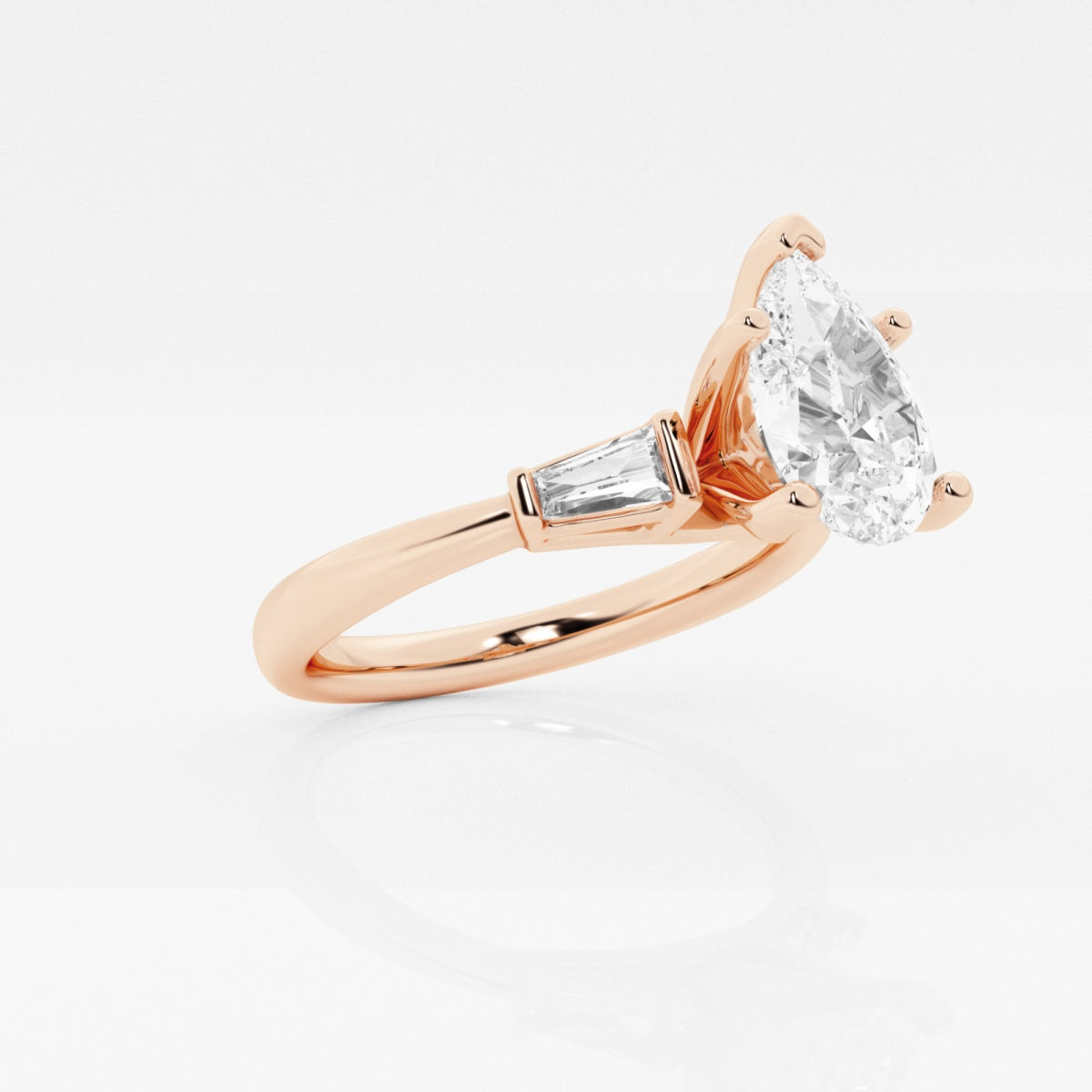 Eliza - Tapered Baguette Accents Engagement Ring