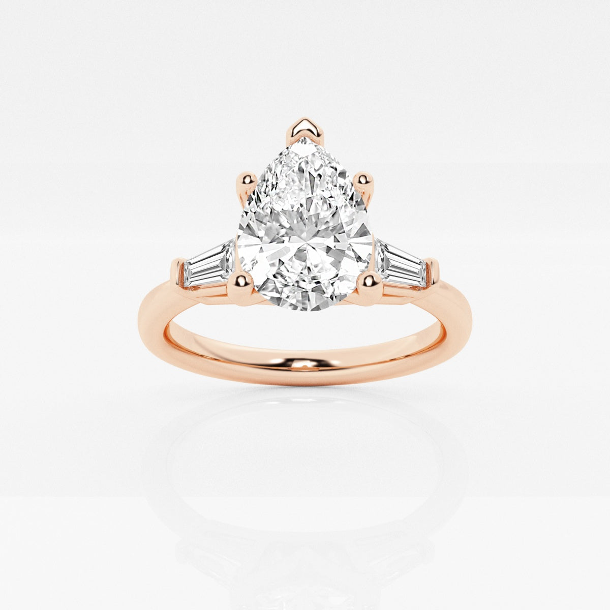 Eliza - Tapered Baguette Accents Engagement Ring