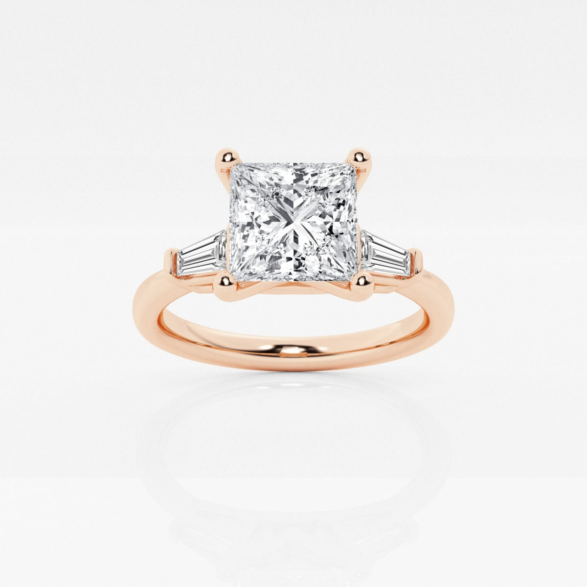 Eliza - Tapered Baguette Accents Engagement Ring