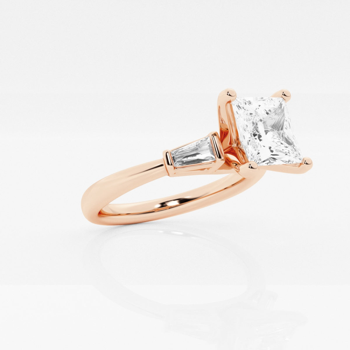 Eliza - Tapered Baguette Accents Engagement Ring