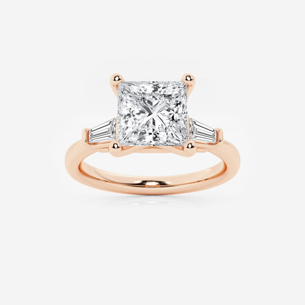 Eliza - Tapered Baguette Accents Engagement Ring