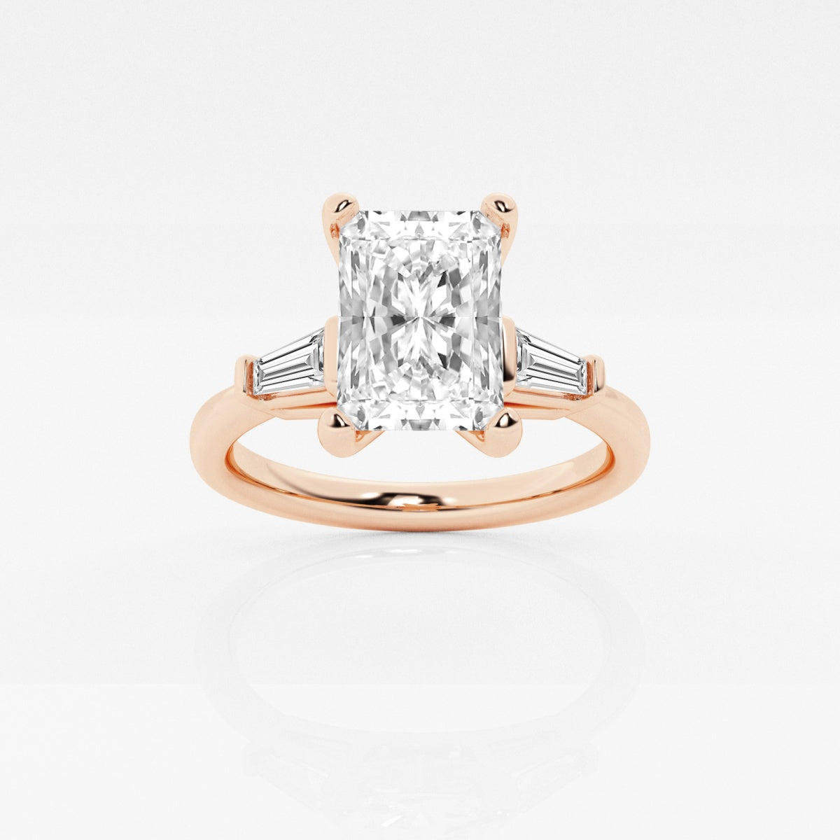 Eliza - Tapered Baguette Accents Engagement Ring