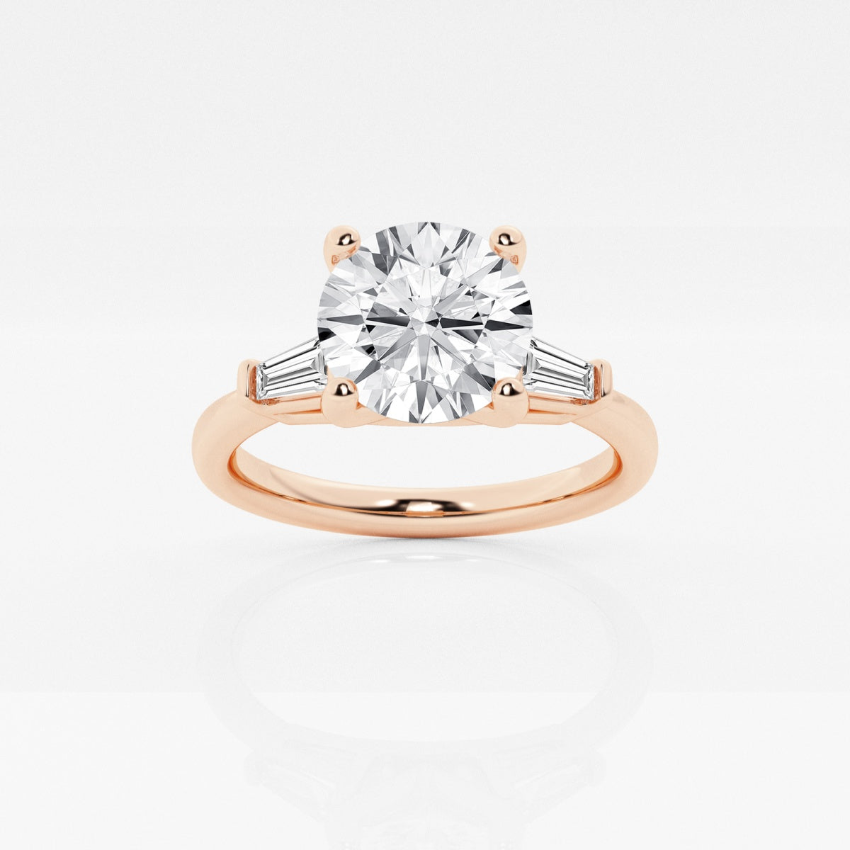 Eliza - Tapered Baguette Accents Engagement Ring