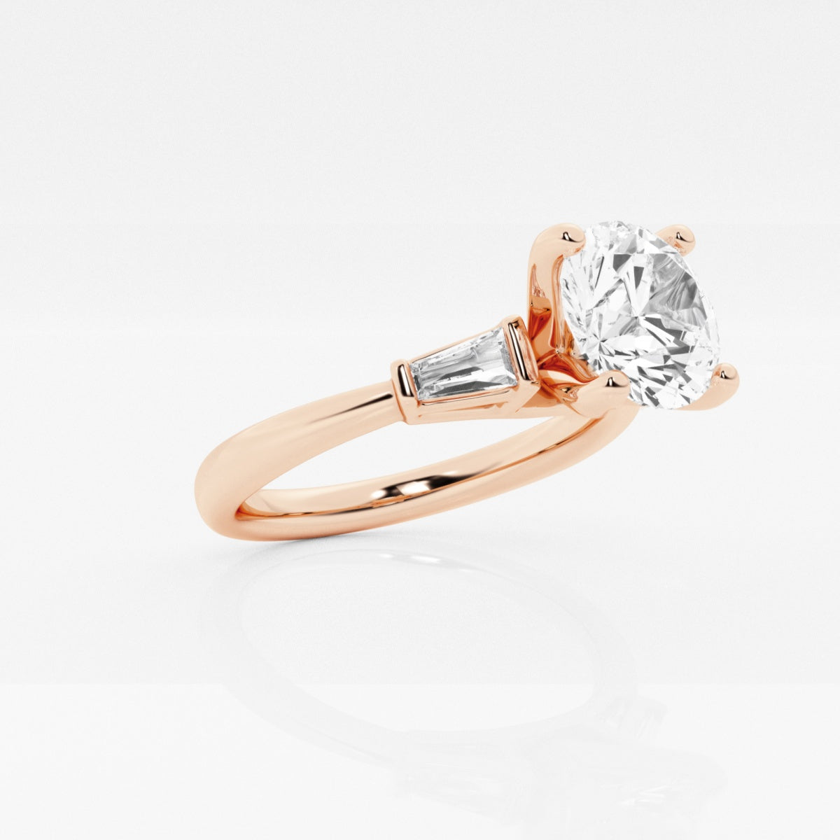 Eliza - Tapered Baguette Accents Engagement Ring