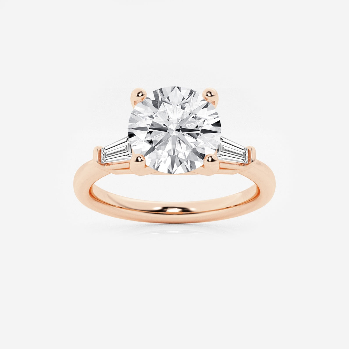 Eliza - Tapered Baguette Accents Engagement Ring