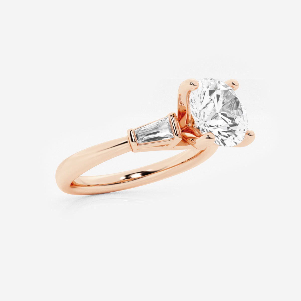 Eliza - Tapered Baguette Accents Engagement Ring