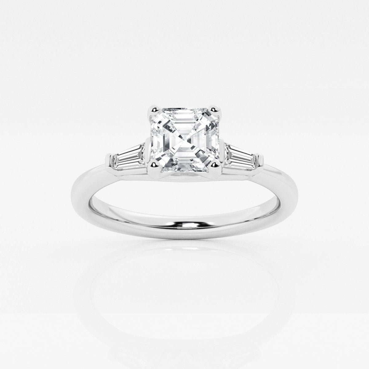 Eliza - Tapered Baguette Accents Engagement Ring