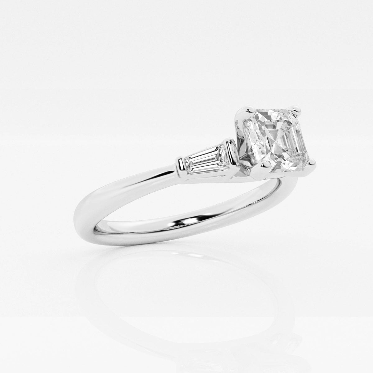 Eliza - Tapered Baguette Accents Engagement Ring