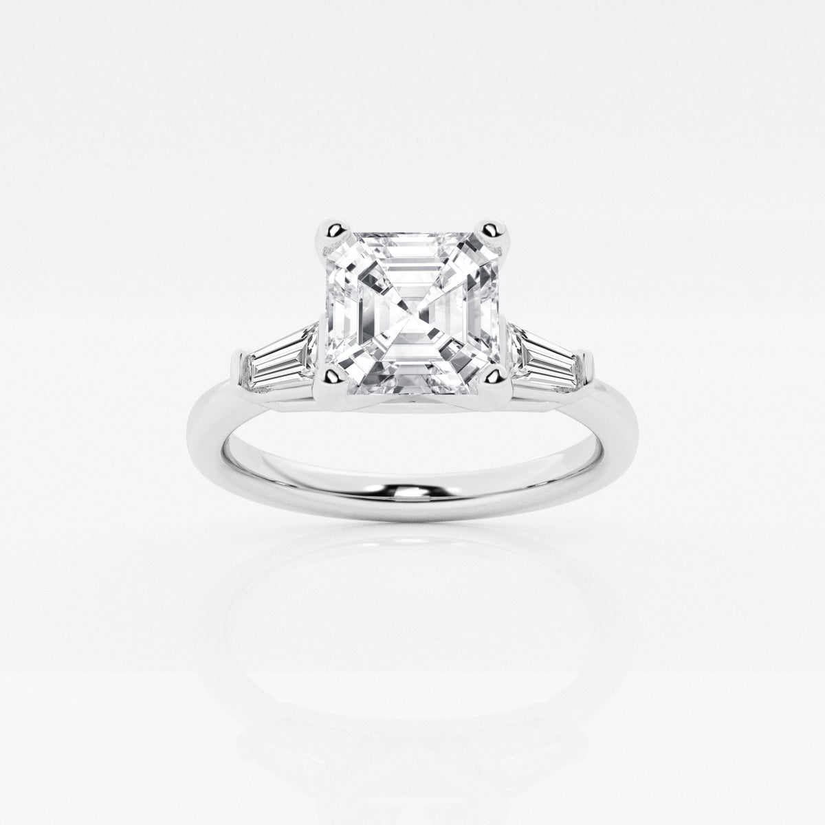 Eliza - Tapered Baguette Accents Engagement Ring