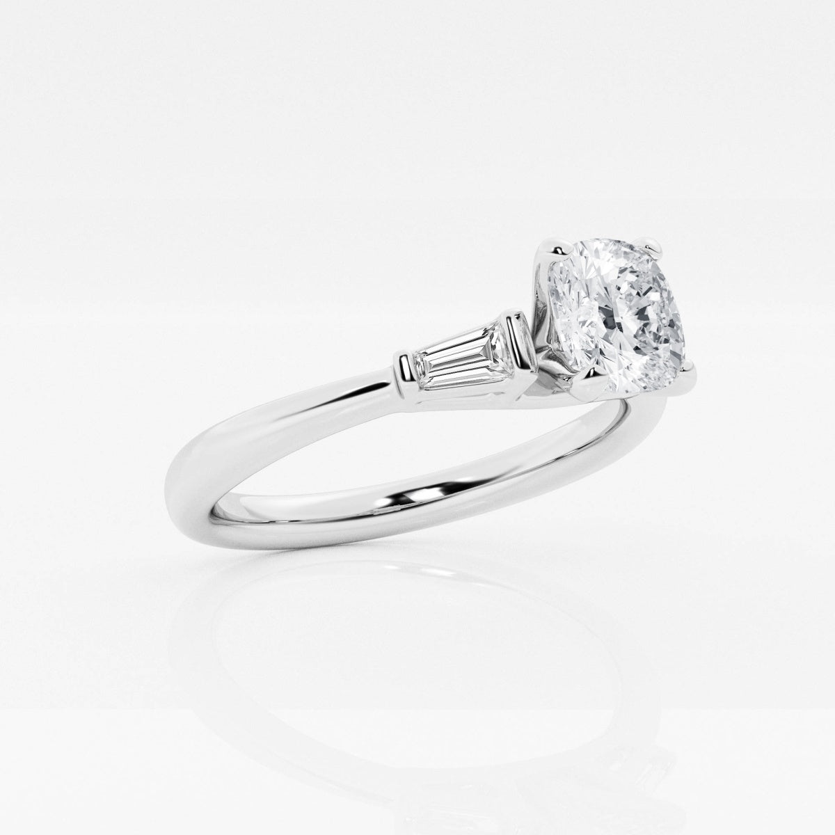 Eliza - Tapered Baguette Accents Engagement Ring