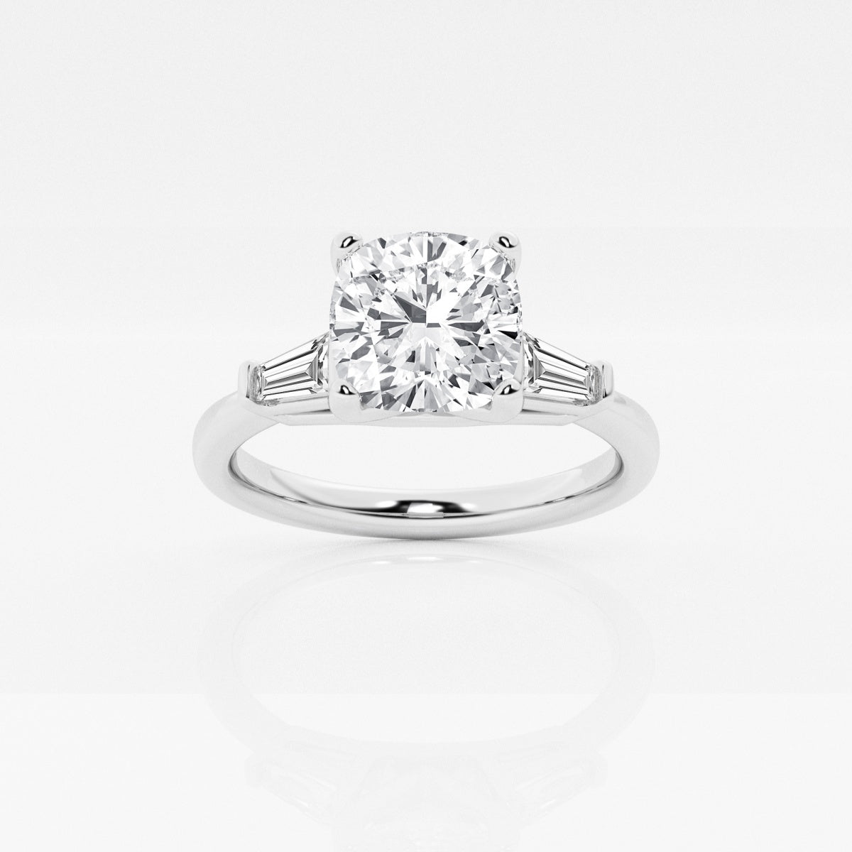 Eliza - Tapered Baguette Accents Engagement Ring