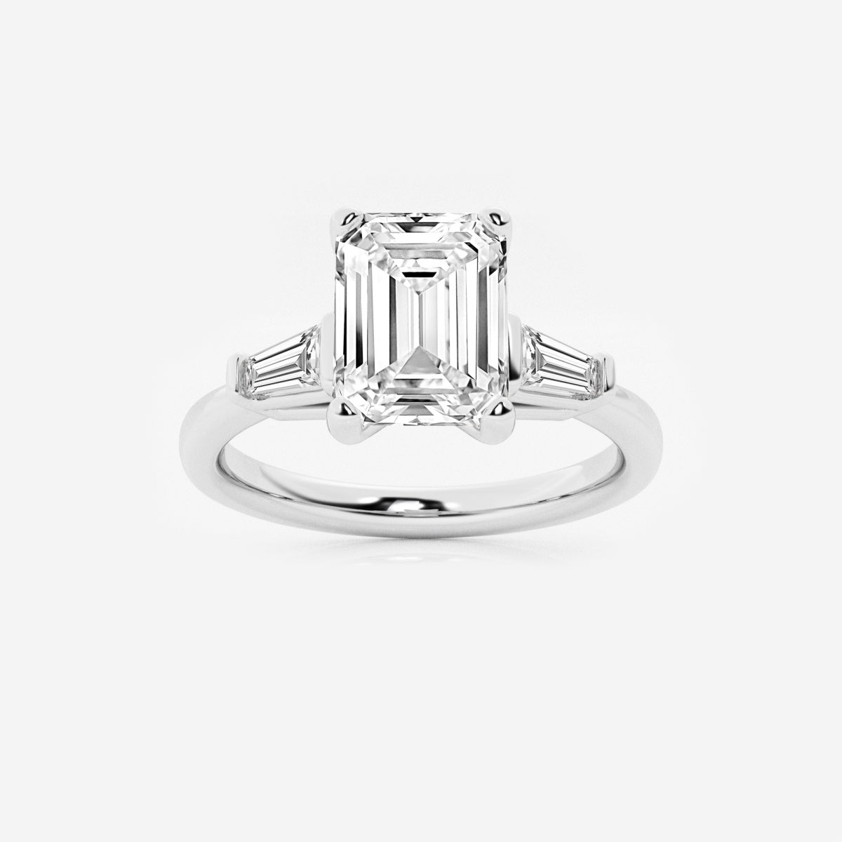 Eliza - Tapered Baguette Accents Engagement Ring