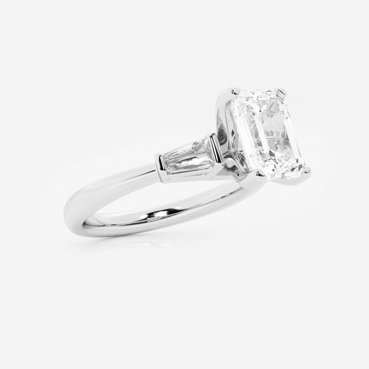 Eliza - Tapered Baguette Accents Engagement Ring