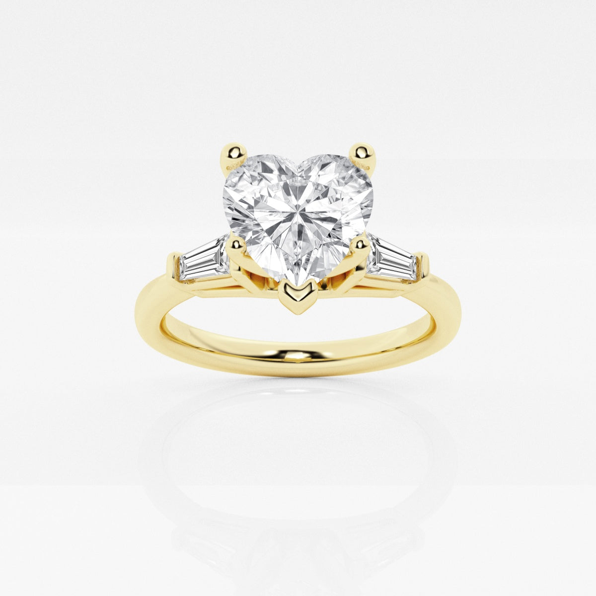 Eliza - Tapered Baguette Accents Engagement Ring