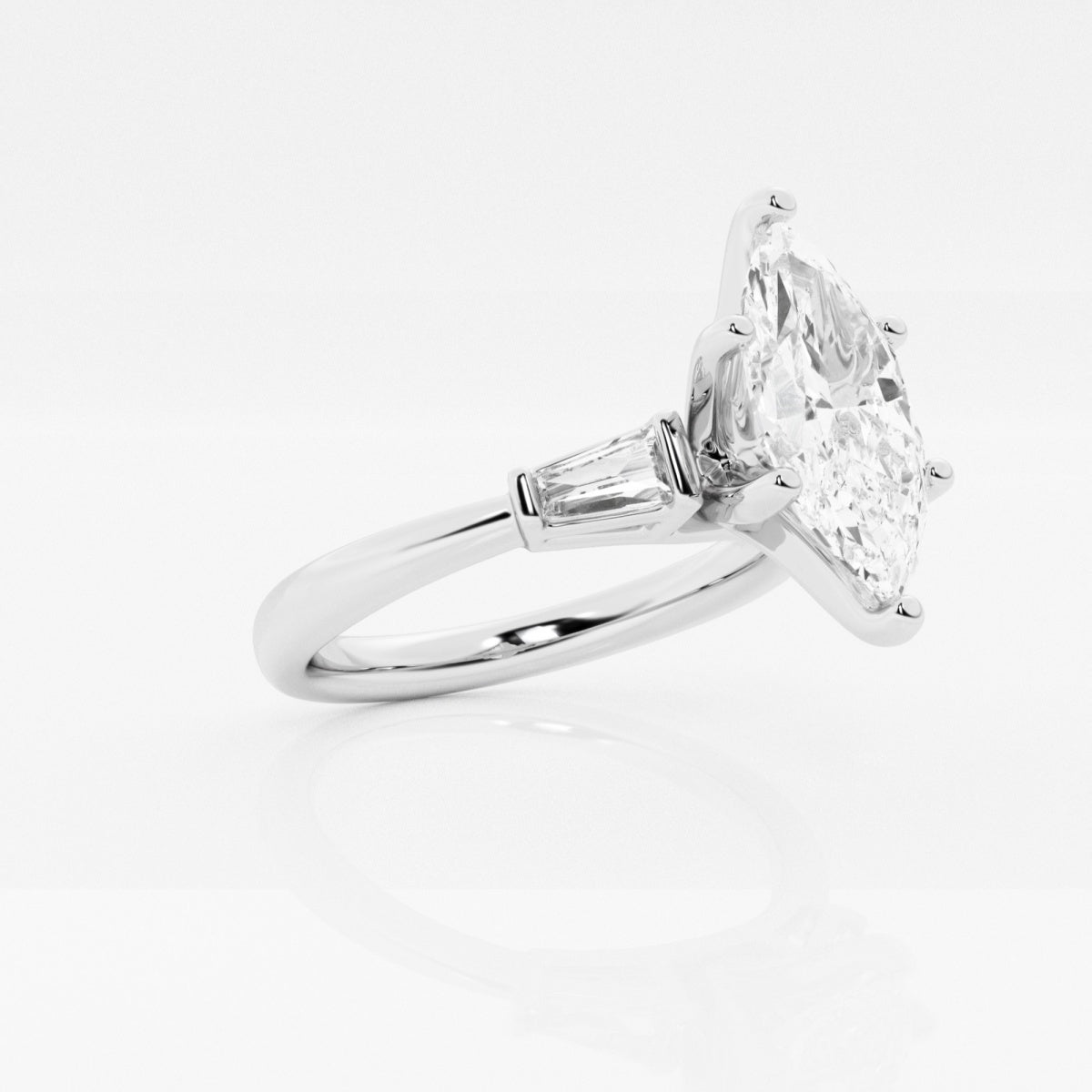 Eliza - Tapered Baguette Accents Engagement Ring